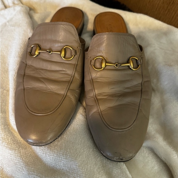 Women’s Princetown horsebit Leather mule in taupe leather - Picture 3 of 9